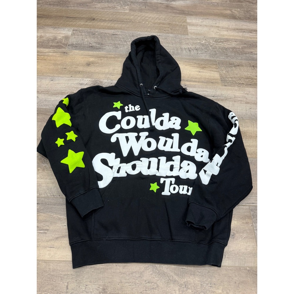 4Lifers Coulda Woulda Shoulda Tour Hoodie Black Puff Print Mens Large Druski